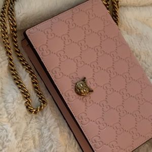 gucci bolsa with cat head